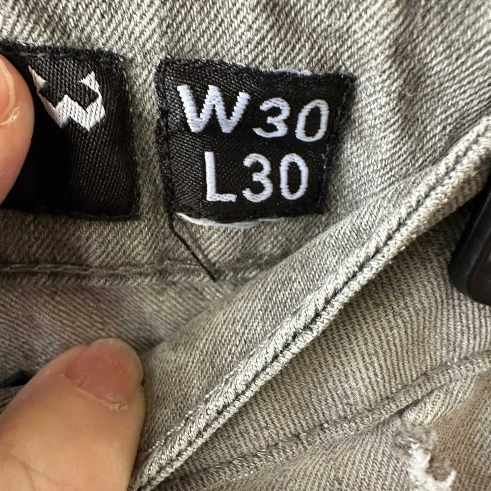 👖✨ WXYX MEGCO Nomad Slim Fit Gray Distressed Jeans W30 L30 Stretch